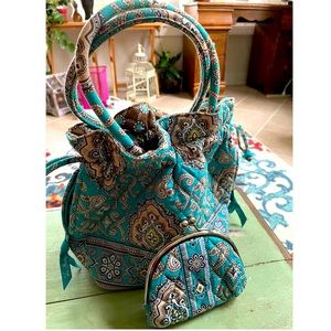 Vera Bradley Totally Turq Set of 2 EXCELLENT Cond.